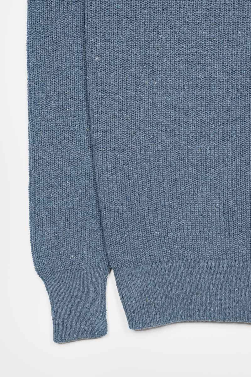 Rifò VITTORIO Maglia Girocollo Uomo Cotone Jeans Rigenerato Offerta San Valentino