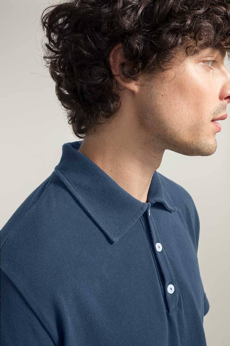 Rifò RICCARDO Maglia Polo Uomo Cotone Rigenerato Smaltimento dello stoccaggio