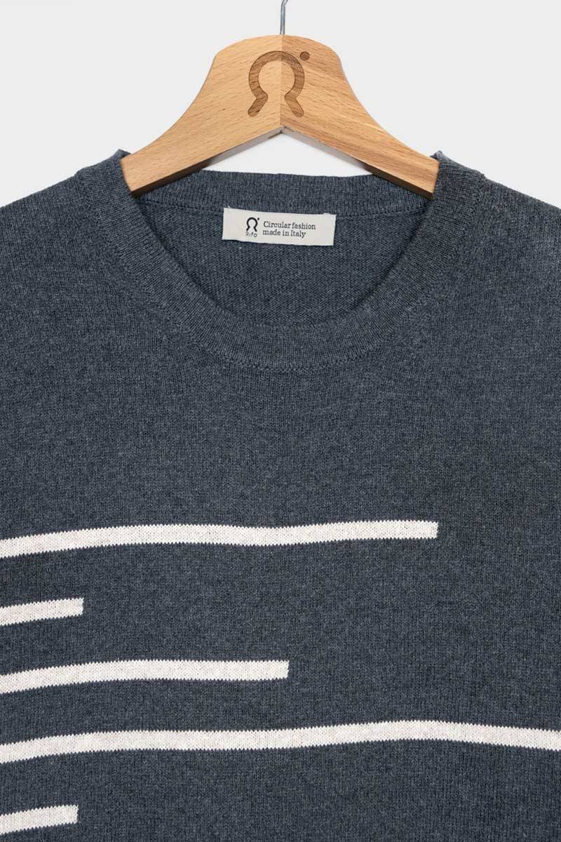 Rifò CLIO Maglia Donna Righe Cotone Rigenerato Liquidazione