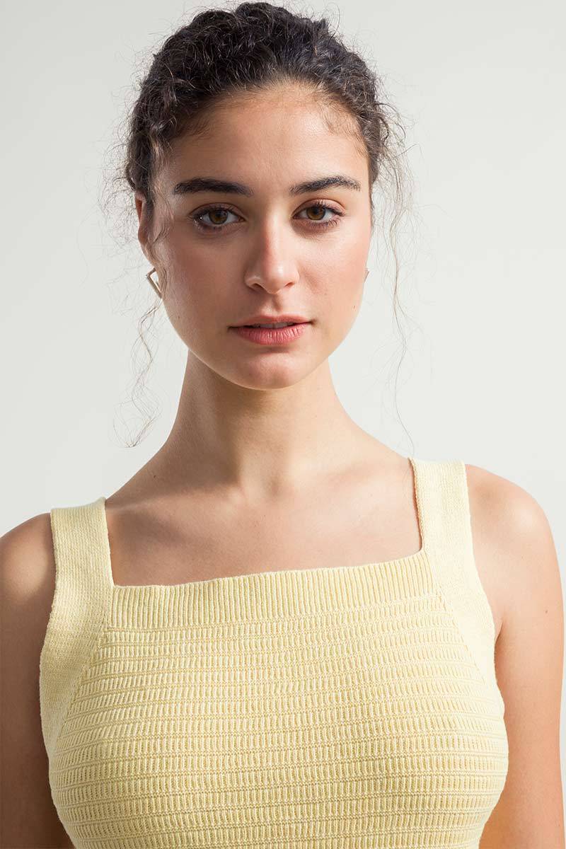 Rifò SOLE Canotta Spalla Larga Donna Cotone Rigenerato Prezzo basso