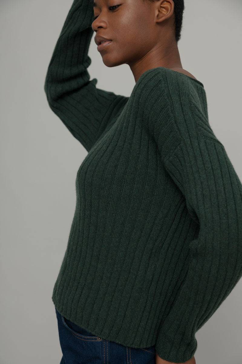 Rifò LUCE Maglia Scollo a Barca Donna Cashmere Rigenerato Latest stili