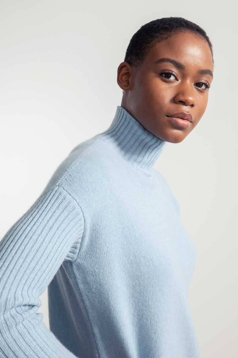 Rifò ERMINIA Maglia Donna Cashmere Rigenerato Promozione temporanea