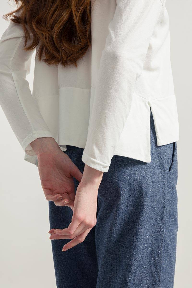 Rifò ZOE Maglia Maniche Lunghe Donna Cotone Rigenerato Trasporto libero internazionale