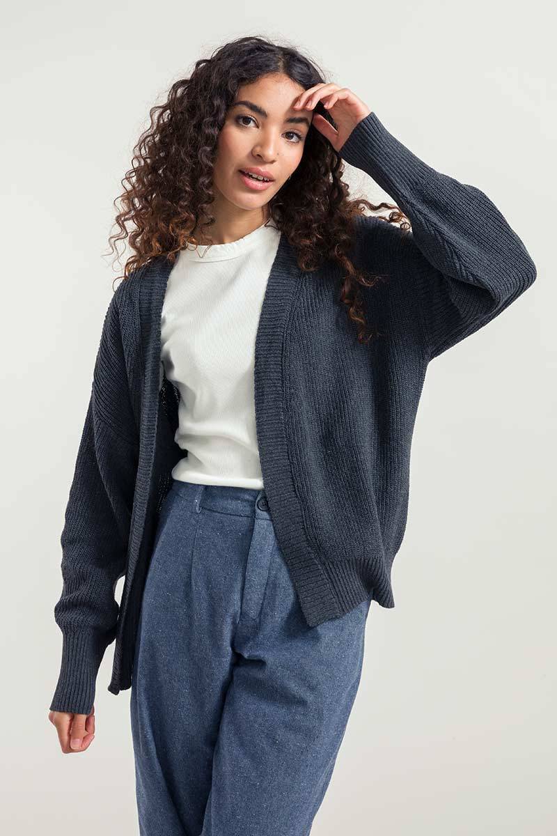 Rifò IRMA Cardigan Donna Cotone Rigenerato Qualità
