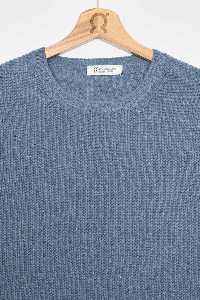 Rifò RACHELE Maglia Girocollo Donna Cotone Jeans Rigenerato Vendita