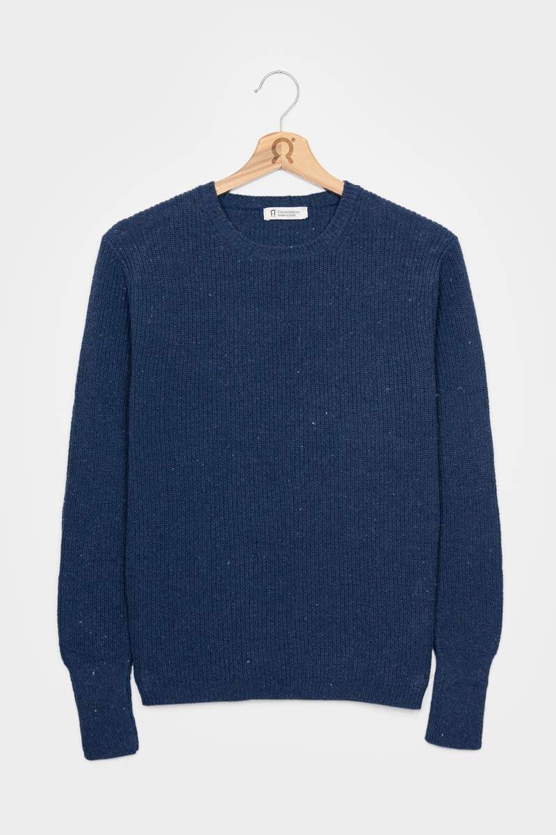 Rifò RACHELE Maglia Girocollo Donna Cotone Jeans Rigenerato Promozione