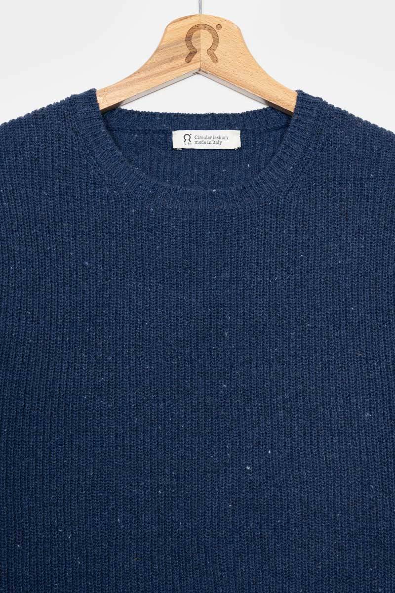 Rifò RACHELE Maglia Girocollo Donna Cotone Jeans Rigenerato Promozione