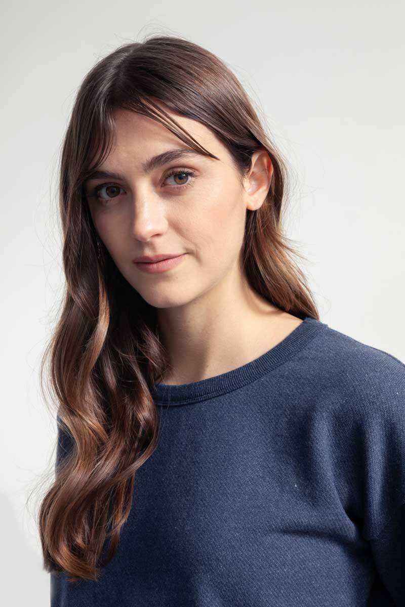 Rifò MARY Felpa Donna Cotone Jeans Rigenerato Spedizione Gratuita