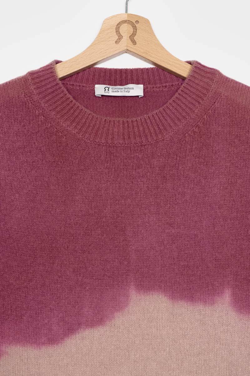 Rifò FIAMMETTA Maglia Girocollo Donna Cashmere Rigenerato Pezzi Unici