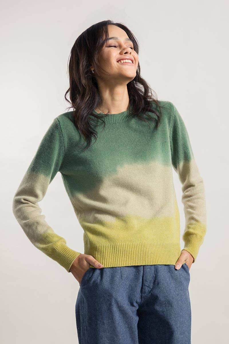 Rifò FIAMMETTA Maglia Girocollo Donna Cashmere Rigenerato Soddisfazione Garantita