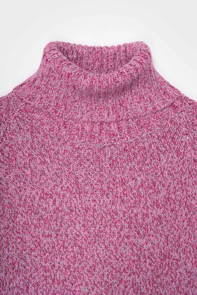 Rifò SUSANNA Maglia Collo Alto Donna Cashmere Rigenerato Qualità Garantita