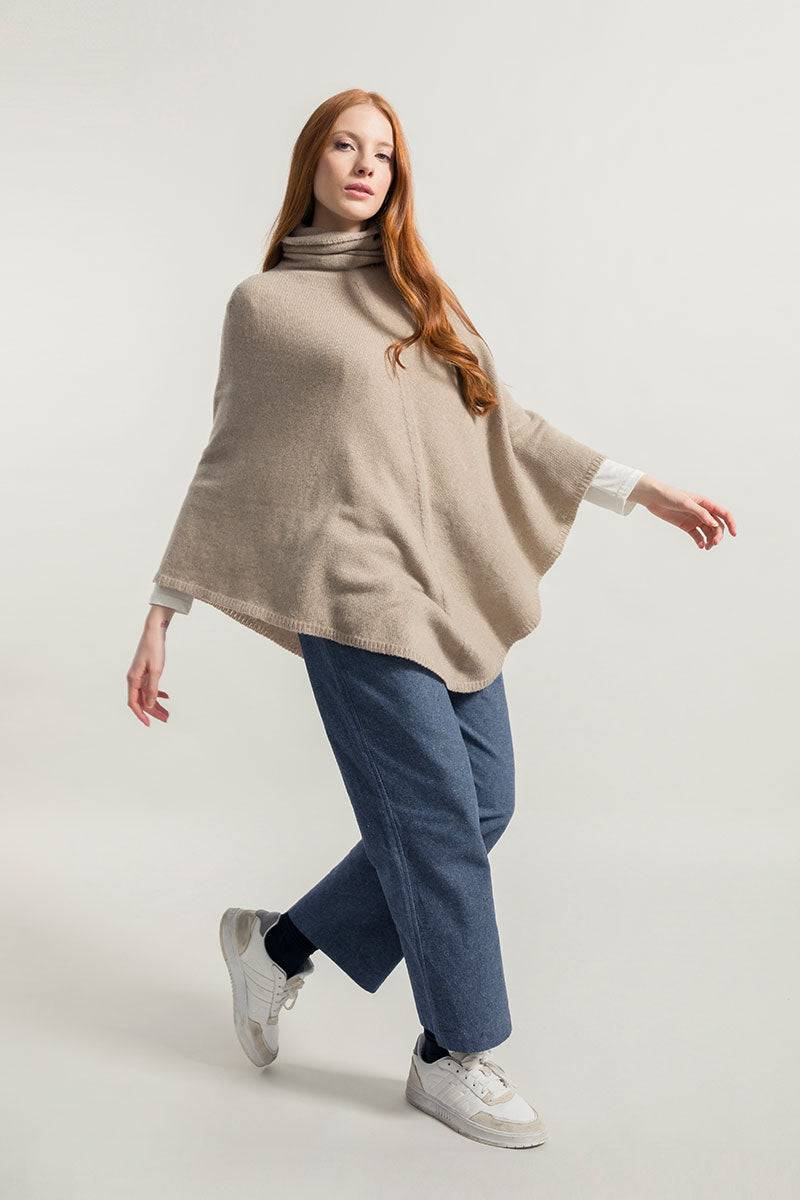 Rifò ELISABETTA Poncho Donna Cashmere Rigenerato Affare Del Giorno