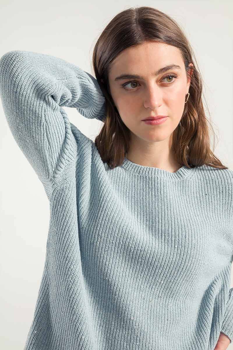 Rifò RACHELE Maglia Girocollo Donna Cotone Jeans Rigenerato Online