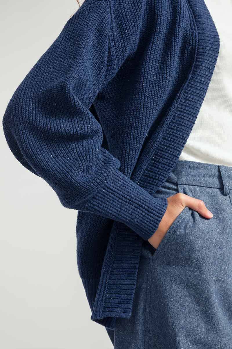 Rifò CARA Cardigan Donna Cotone Jeans Rigenerato Hotsell