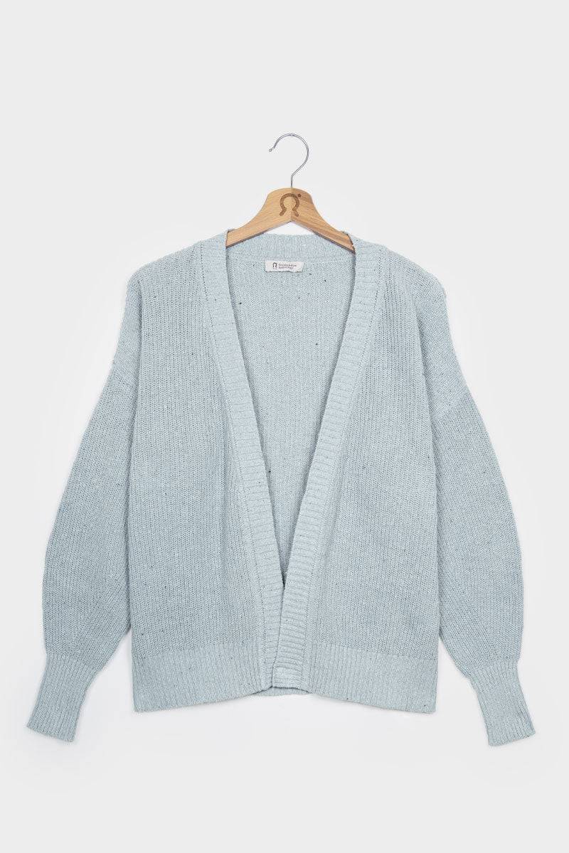 Rifò CARA Cardigan Donna Cotone Jeans Rigenerato Vendita Calda
