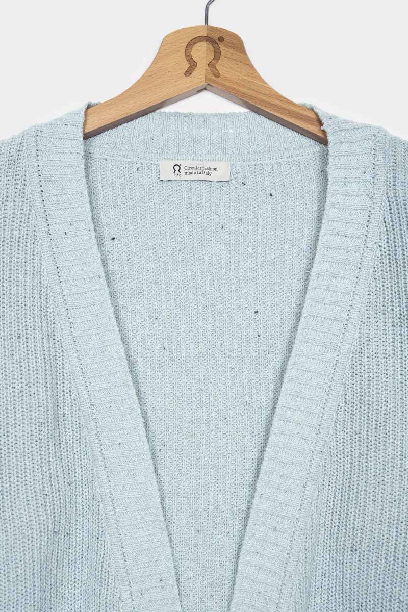Rifò CARA Cardigan Donna Cotone Jeans Rigenerato Vendita Calda
