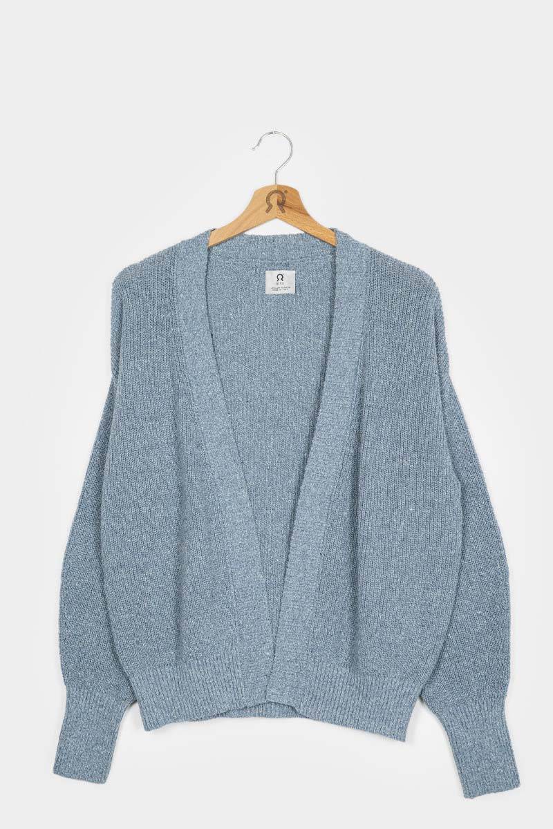Rifò CARA Cardigan Donna Cotone Jeans Rigenerato Vendita Economica