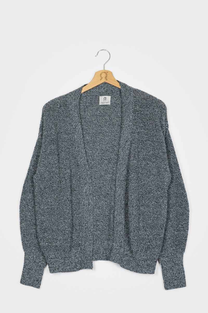 Rifò CARA Cardigan Donna Cotone Jeans Rigenerato Saldi Di Fabbrica