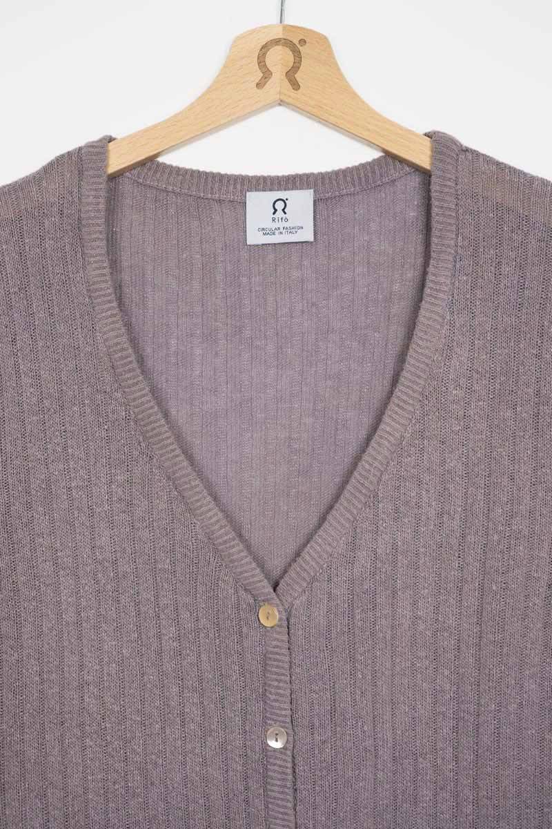 Rifò REALMA Cardigan Seta Rigenerata Tinture Naturali Moda