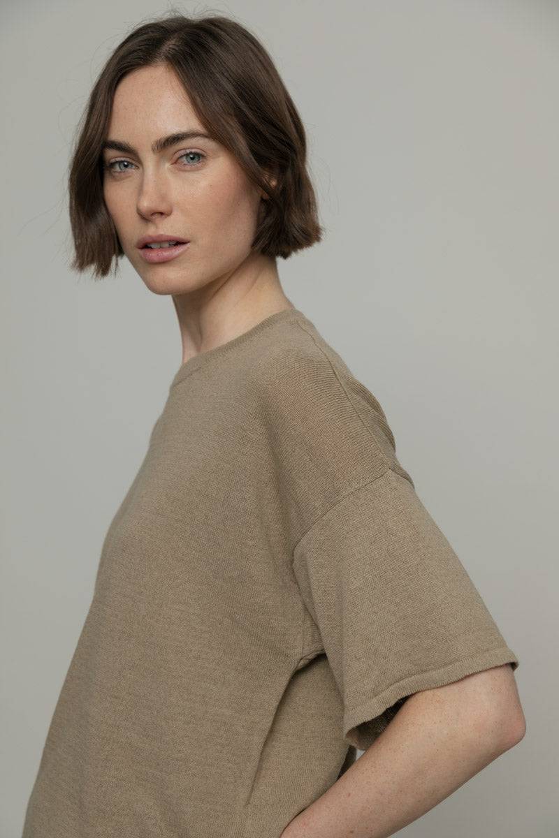 Rifò FEBE T-Shirt Lino Riciclato Donna Grandi sconti