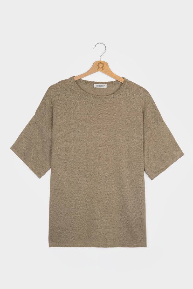 Rifò FEBE T-Shirt Lino Riciclato Donna Grandi sconti