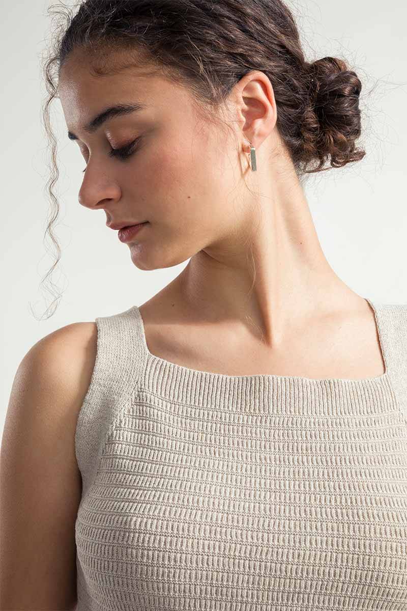 Rifò SOLE Canotta Spalla Larga Donna Cotone Rigenerato Offerte stagionali