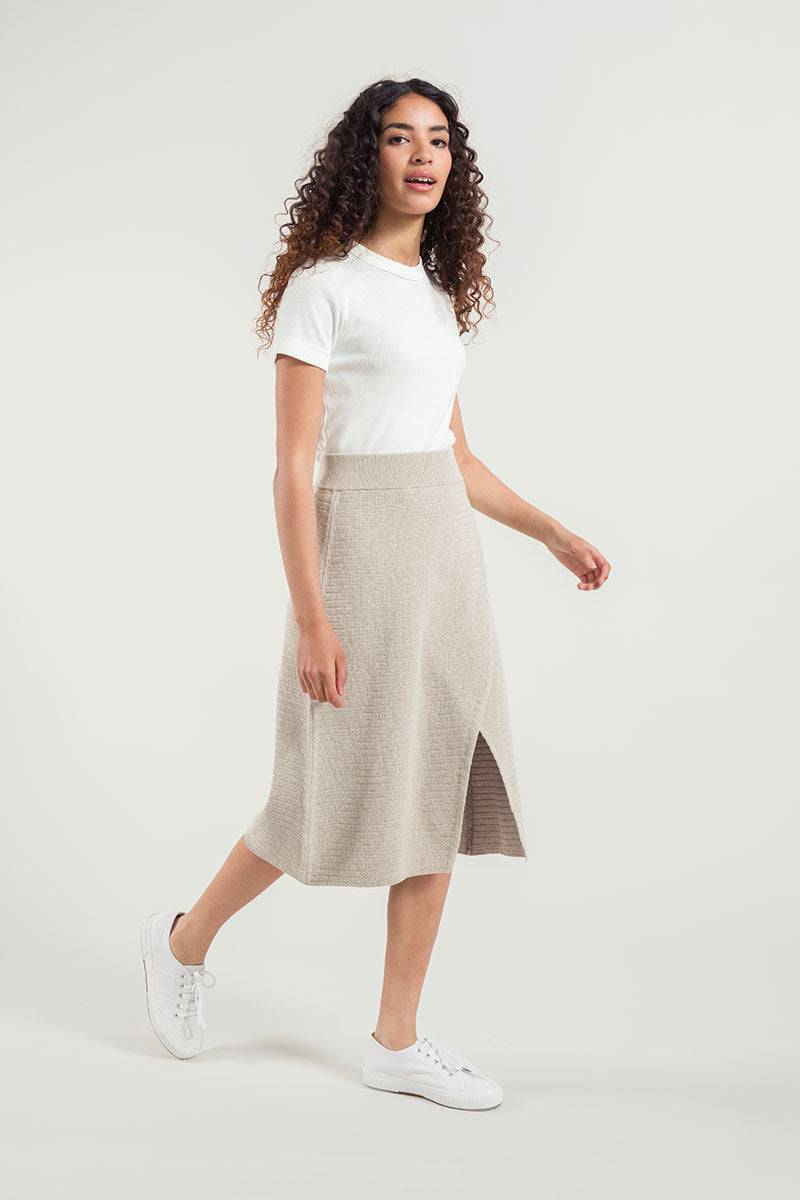 Rifò COMETA Gonna a Portafoglio in Maglia Donna Cotone Rigenerato Comprane uno, ottenene uno gratis