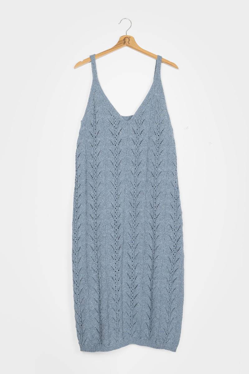 Rifò LOLA Abito in Maglia Cotone Jeans Rigenerato Ritorno libero