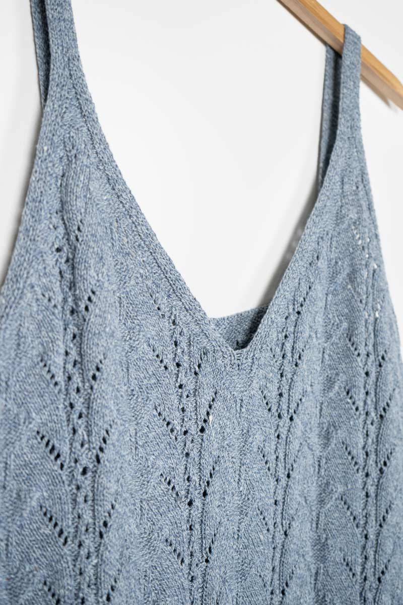 Rifò LOLA Abito in Maglia Cotone Jeans Rigenerato Ritorno libero