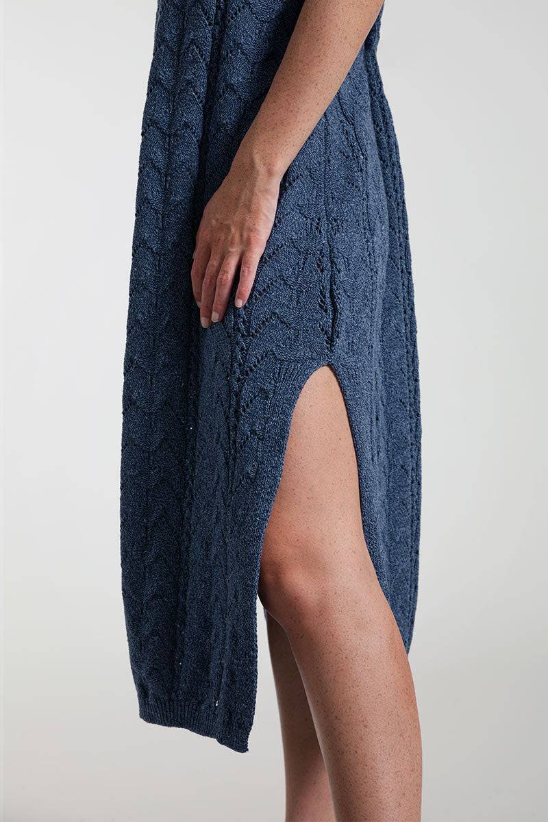 Rifò LOLA Abito in Maglia Cotone Jeans Rigenerato Rilascio limitato