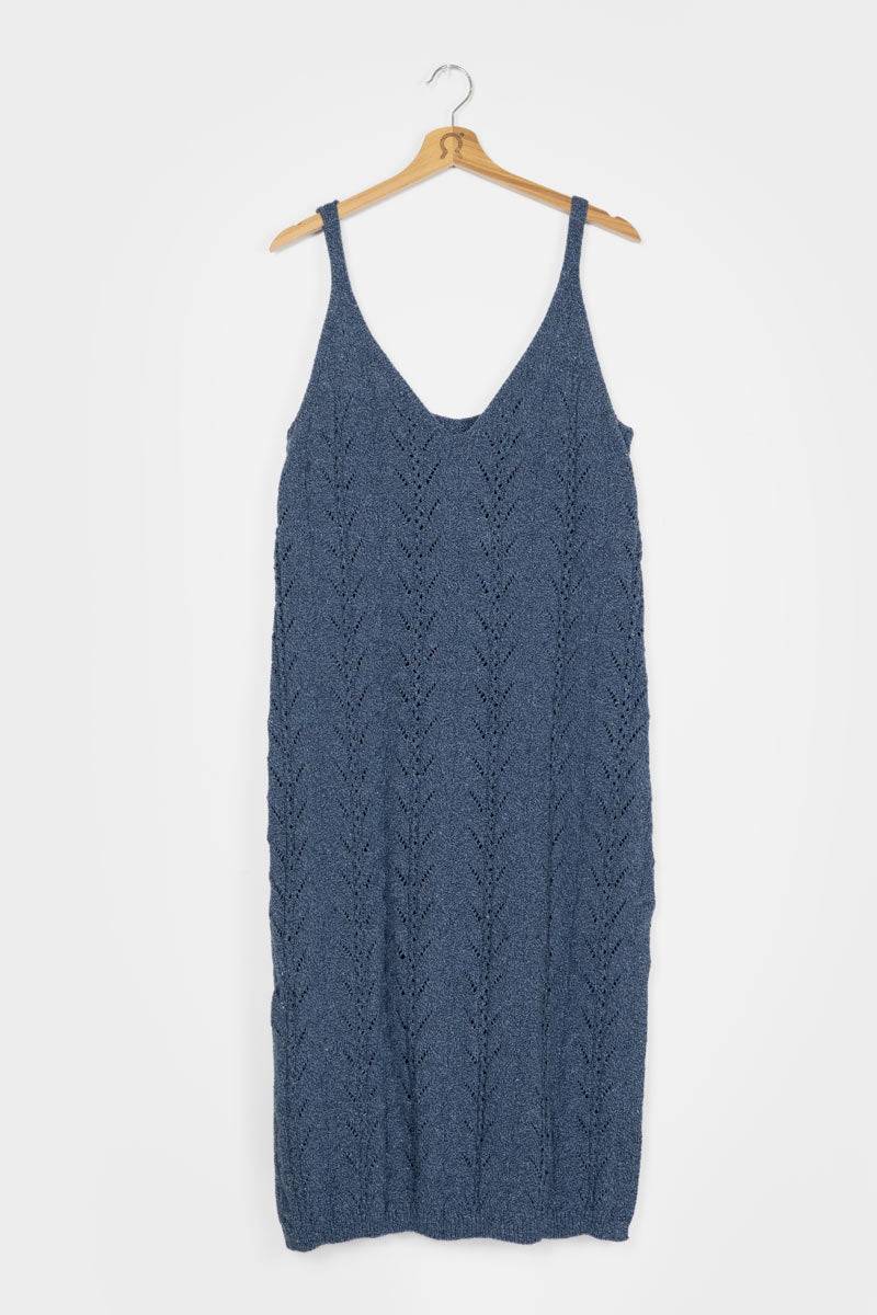 Rifò LOLA Abito in Maglia Cotone Jeans Rigenerato Rilascio limitato