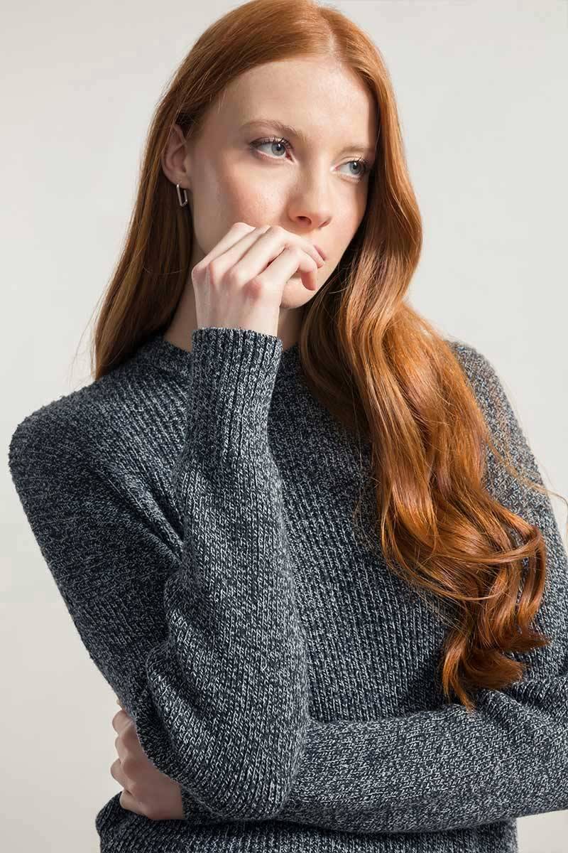 Rifò DARIA Maglia Donna Cotone Jeans Rigenerato Ultimi due giorni