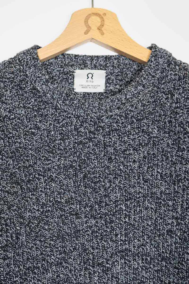 Rifò DARIA Maglia Donna Cotone Jeans Rigenerato Ultimi due giorni