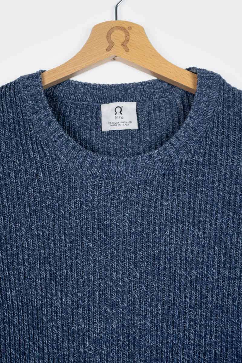 Rifò DARIA Maglia Donna Cotone Jeans Rigenerato Ultimo giorno