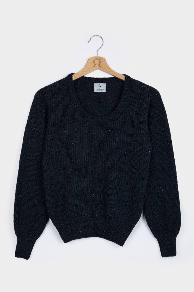 Rifò GRAZIA Maglia Donna Cotone Jeans rigenerato Promozione temporanea