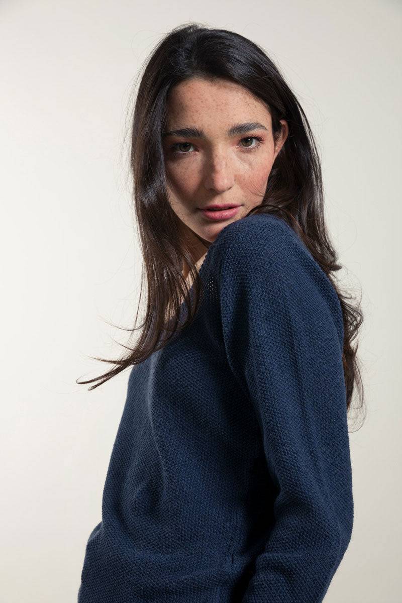 Rifò GRAZIA Maglia Donna Cotone Jeans rigenerato Fino al 50% di sconto