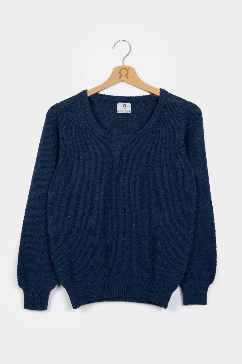 Rifò GRAZIA Maglia Donna Cotone Jeans rigenerato Fino al 50% di sconto