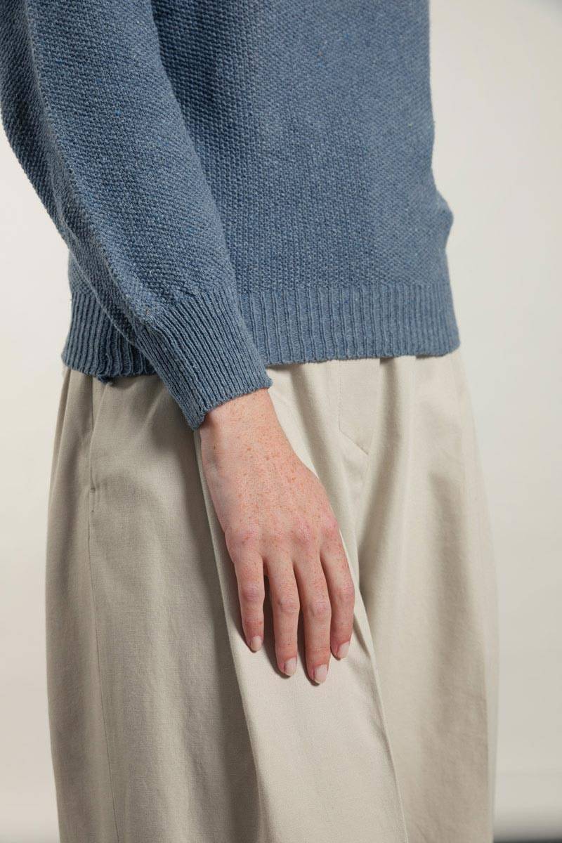 Rifò GRAZIA Maglia Donna Cotone Jeans rigenerato Fino al 60% di sconto