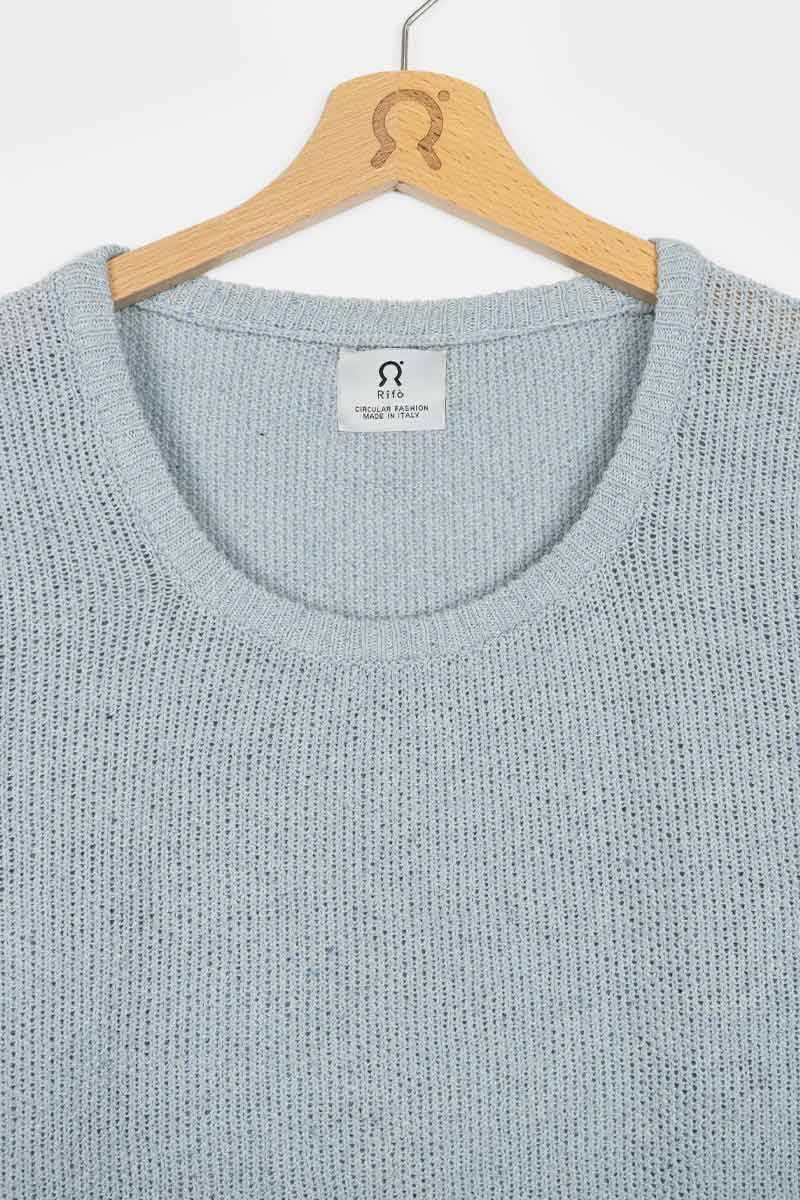 Rifò GRAZIA Maglia Donna Cotone Jeans rigenerato Fino al 65% di sconto