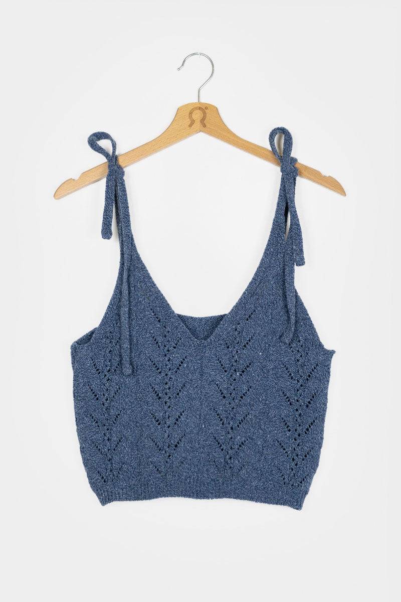 Rifò RENÉ Top Donna Cotone Jeans Rigenerato Only for today