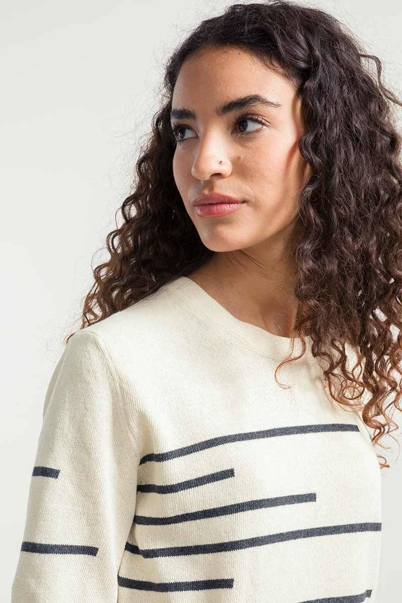 Rifò CLIO Maglia Donna Righe Cotone Rigenerato Fino al 55% di sconto