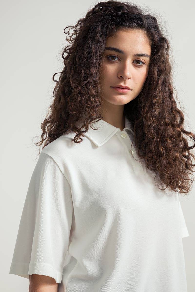 Rifò LUDO Maglia Polo Donna Cotone Rigenerato Discount Store per i nuovi prodotti