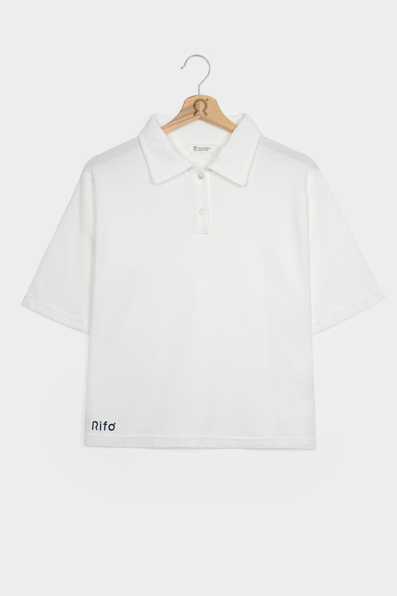 Rifò LUDO Maglia Polo Donna Cotone Rigenerato Discount Store per i nuovi prodotti