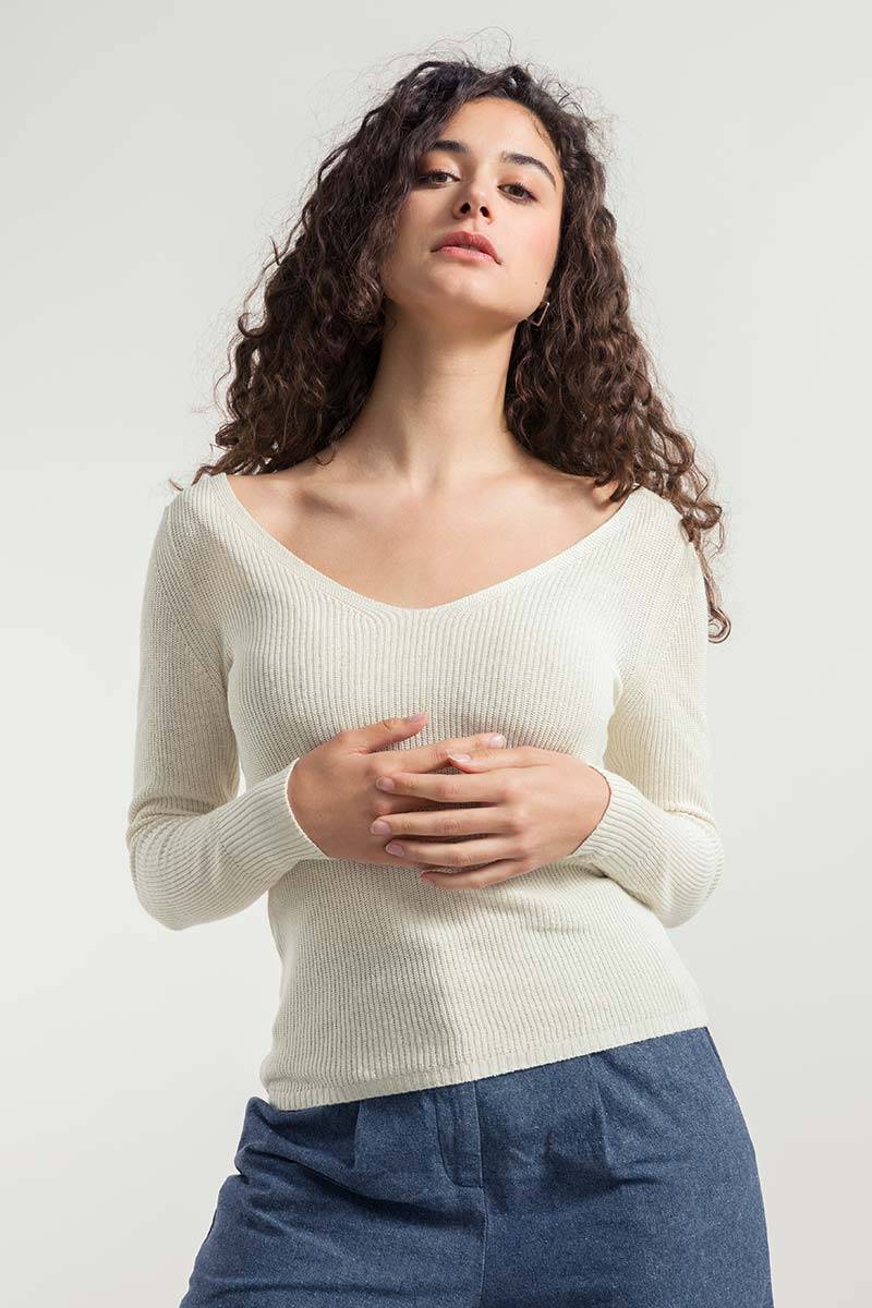 Rifò GISELLE Maglia Donna Seta Rigenerata 50% di sconto con spedizione gratuita