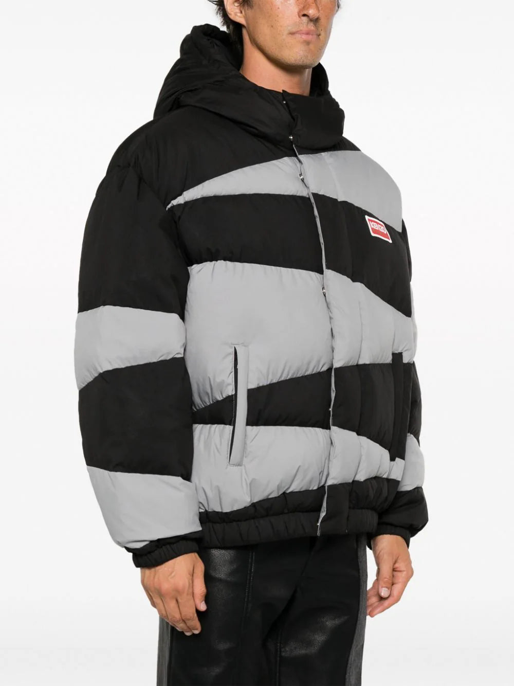 KENZO 'kenzo dazzle stripe' hooded parka Negozio online di fabbrica