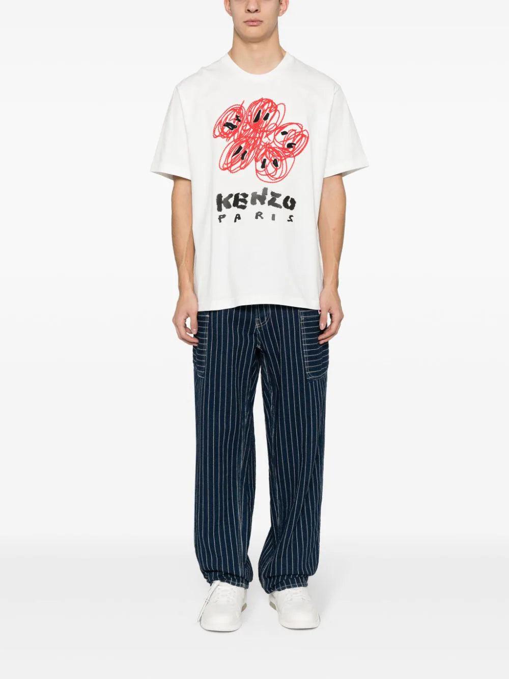 KENZO 'kenzo drawn varsity' t-shirt Comprare a buon mercato