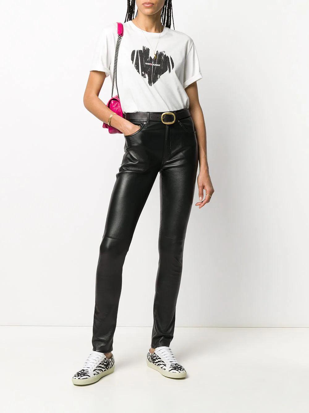 Saint Laurent "saint laurent" heart t-shirt Promozione temporanea