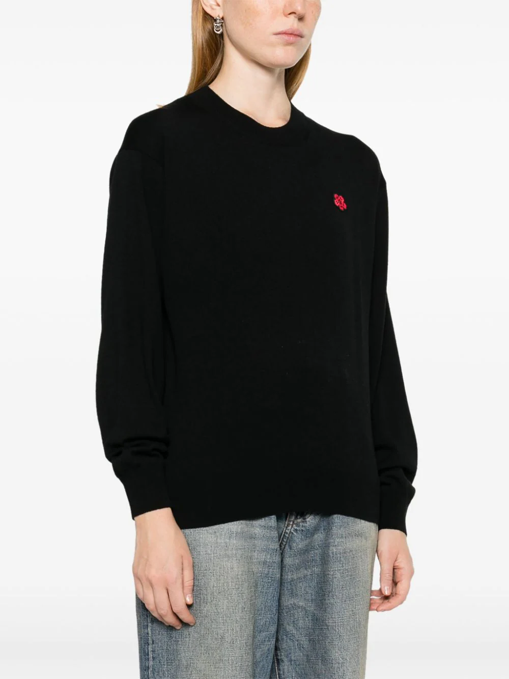 KENZO 'boke flower' embroidered wool sweater Enormi sconti