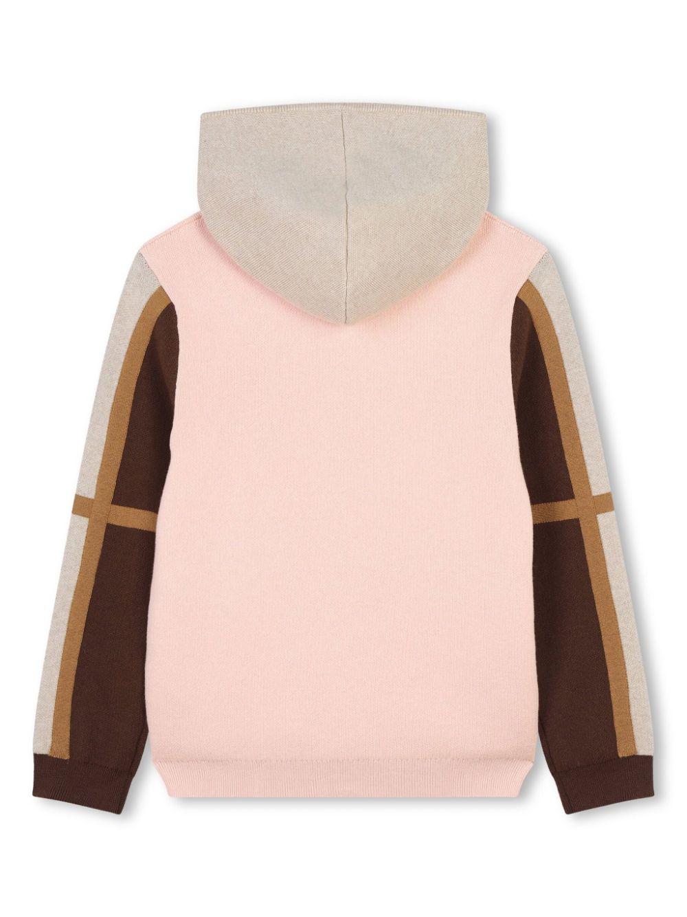 Chloé Kids Cardigan with color-block design Saldi Di Fabbrica