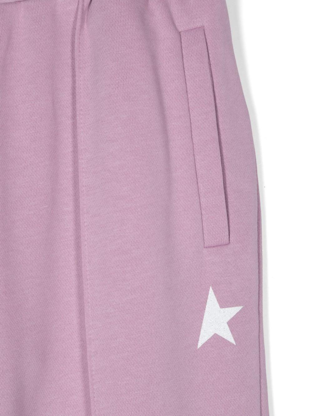 Golden Goose Kids Joggers with glitter star on the front Flash Sale